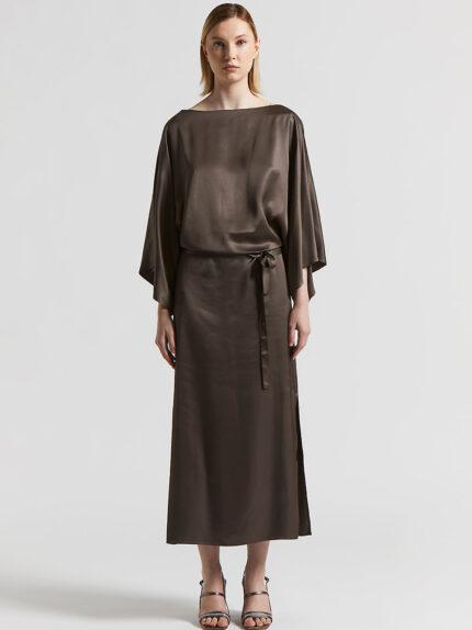 Peserico - Viscose satin dress - Ebony