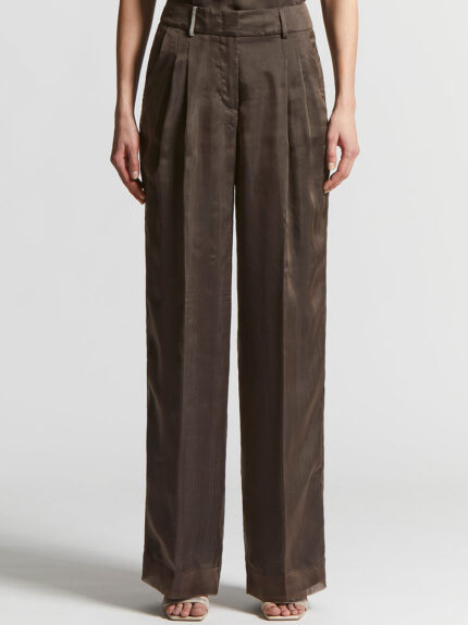 Peserico - Trousers in lightweight silk organza - Ebony
