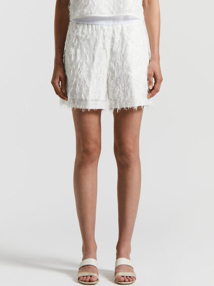 Peserico - Fil coupé organza shorts - Cloud white