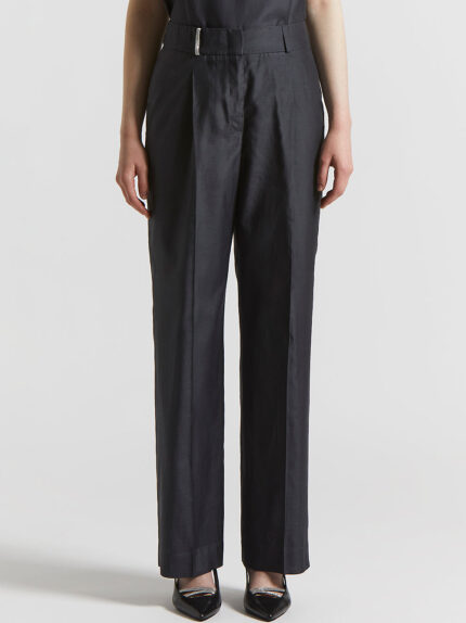 Peserico - Silk and cotton organza trousers - Smoke Grey