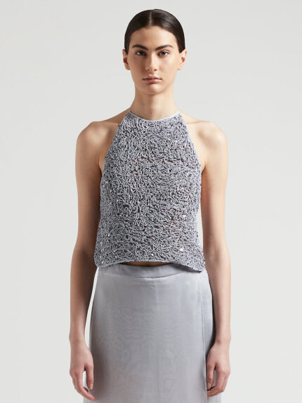 Peserico - Handmade top in silk and cotton - Crystal blue
