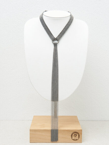 Peserico - Punto Luce sliding knot necklace - Lunar gray
