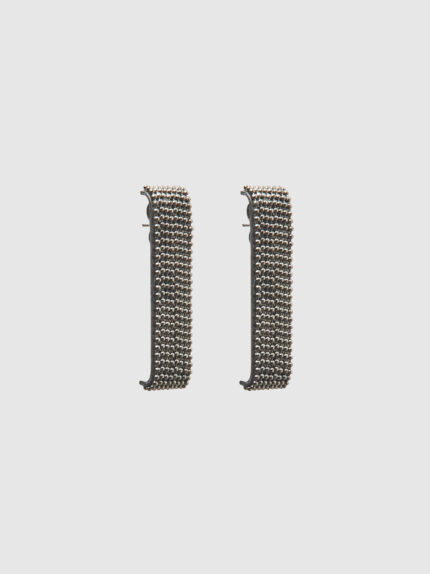 Peserico - Punto Luce chain earrings - Lunar gray