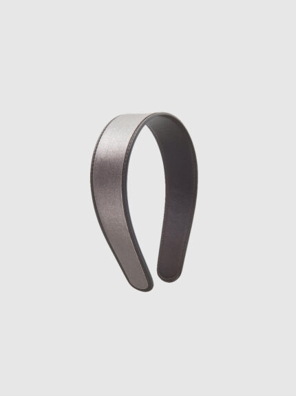 Peserico - Headband in laminated viscose fabric - Ebony