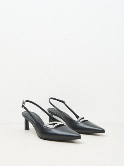 Peserico - Slingback leather pumps - Black