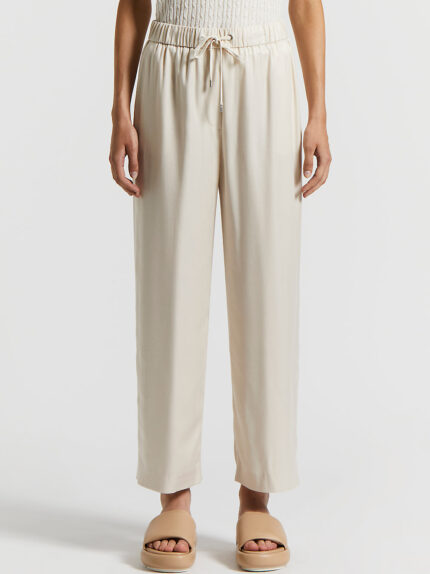 Peserico - Viscose diagonal trousers - Ivory
