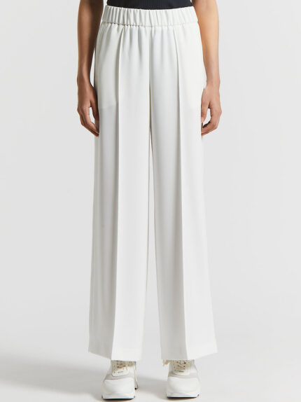 Peserico - Technical crepe cady trousers - Cloud white