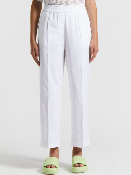 Peserico - Stretch cotton trousers - Light white