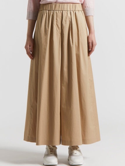 Peserico - Stretch cotton satin trousers - Desert