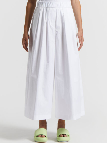 Peserico - Stretch cotton satin trousers - Pure White