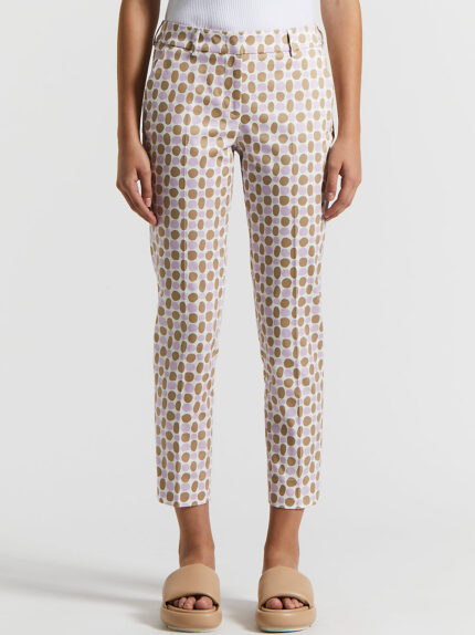 Peserico - Stretch cotton satin trousers - Pink peony