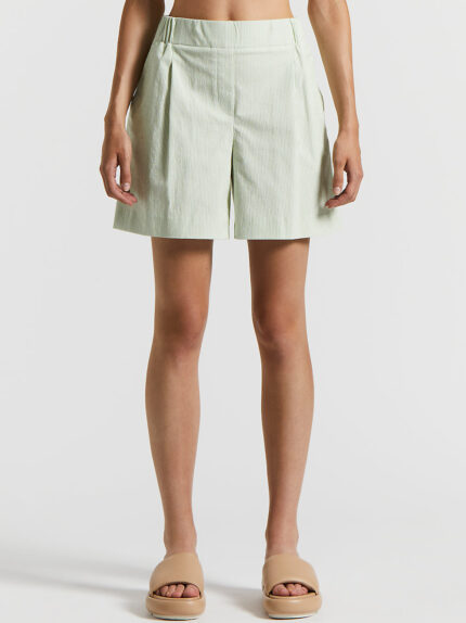 Peserico - Stretch cotton seersucker shorts - Aloe
