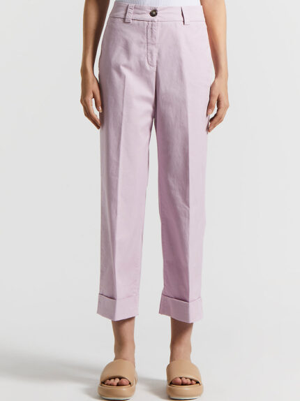 Peserico - Stretch cotton trousers - Pink peony