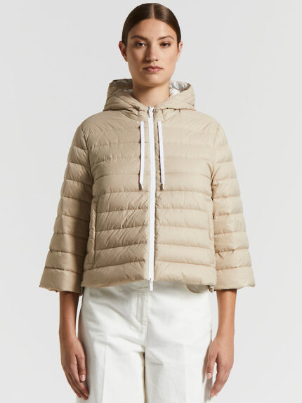 Peserico - Ultra lightweight down jacket with hood - Desert