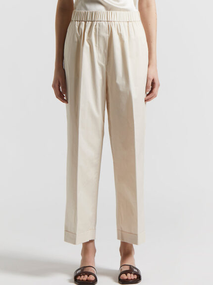 Peserico - Light cotton trousers - Quartz sand