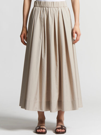 Peserico - Long skirt in lightweight technical parachute cotton - Cappucino