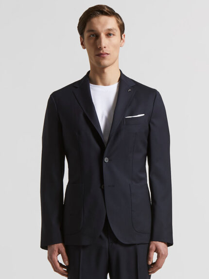 Peserico - Loro Piana light wool single-breasted blazer - Space blue