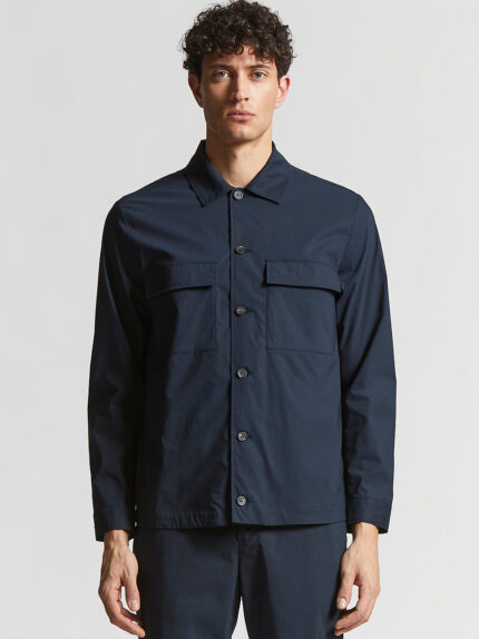 Peserico - Stretch cotton lightweight canvas overshirt - Abyss