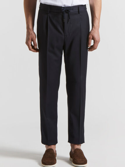 Peserico - Loro Piana lightweight wool jogger trousers - Space blue