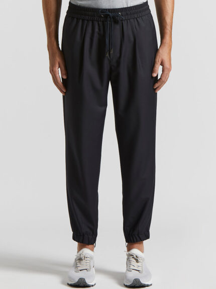 Peserico - Loro Piana lightweight gabardine jogger trousers - Space blue