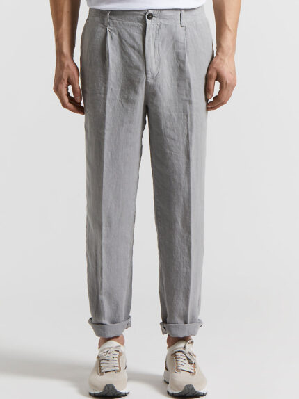 Peserico - Pure linen trousers - Lunar gray