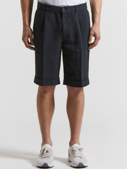 Peserico - Pure linen Bermuda shorts - Abyss