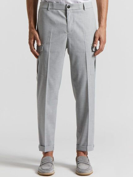 Peserico - Technical viscose chino trousers - Lunar gray