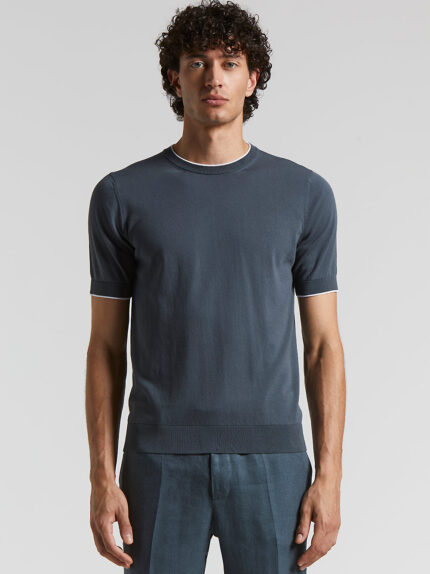Peserico - Pure cotton t-shirt - Aviator Blue