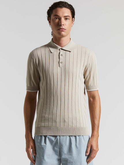 Peserico - Pure cotton polo shirt - Dunes