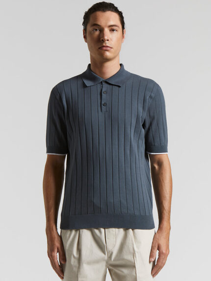 Peserico - Pure cotton polo shirt - Aviator Blue