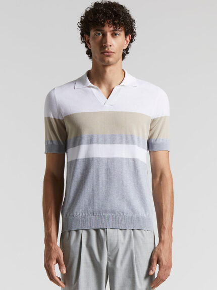 Peserico - Pure cotton polo shirt - Steel