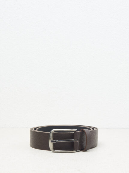 Peserico - Genuine grained leather belt - Tobacco