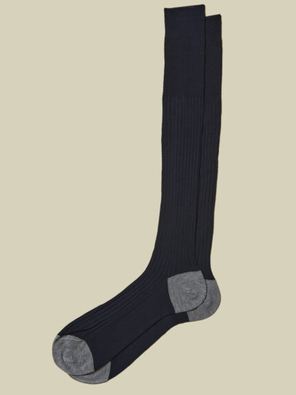 Peserico - Long mercerised cotton socks - Abyss
