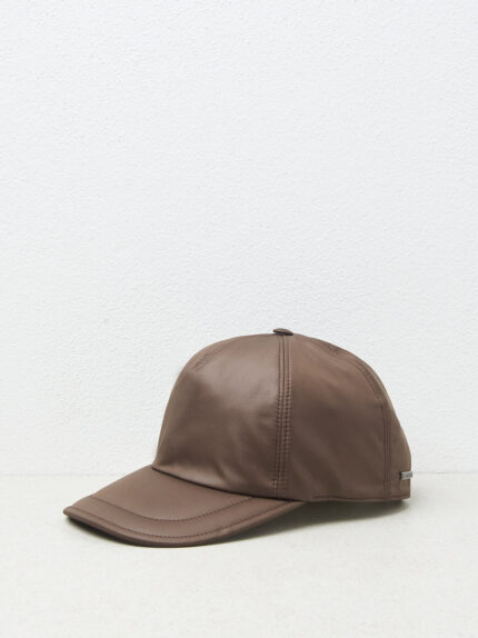 Peserico - Hat in technical cotton blend fabric - Tobacco