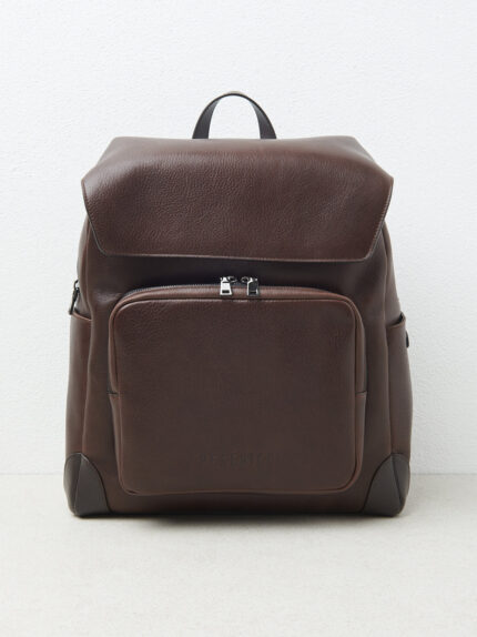 Peserico - Genuine leather backpack - Tobacco