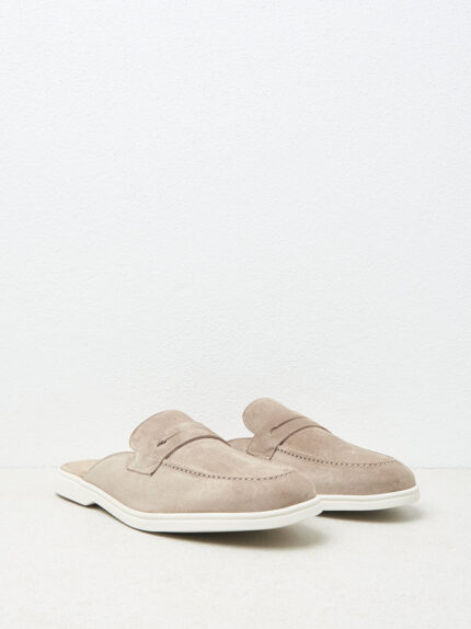 Peserico - Genuine suede sabot loafers - Dirt path
