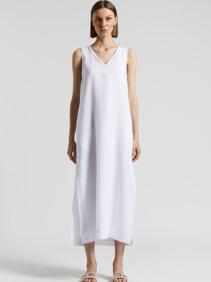 Peserico - Linen long dress - Pure White