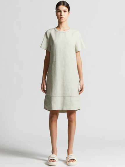 Peserico - Linen midi dress - Eucalyptus
