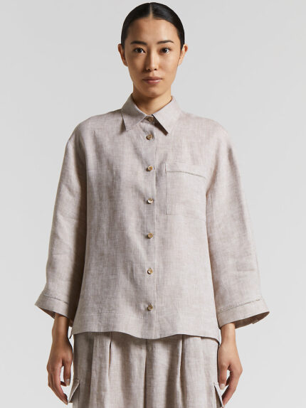 Peserico - Light and cool pure linen shirt - Cappucino