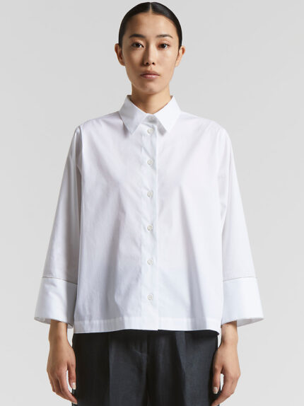 Peserico - Stretch cotton poplin shirt - Light white