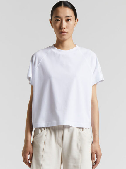 Peserico - Bi-elstic cotton jersey T-shirt - Light white