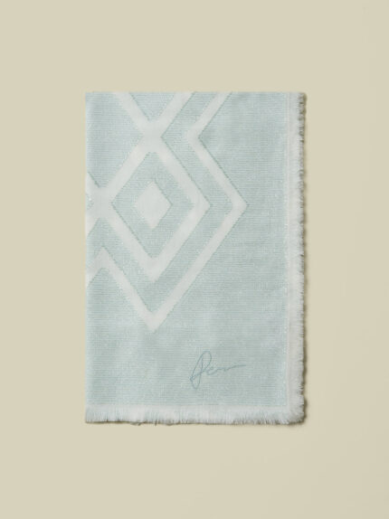 Peserico - Cotton and modal jacquard stole - Springwater green