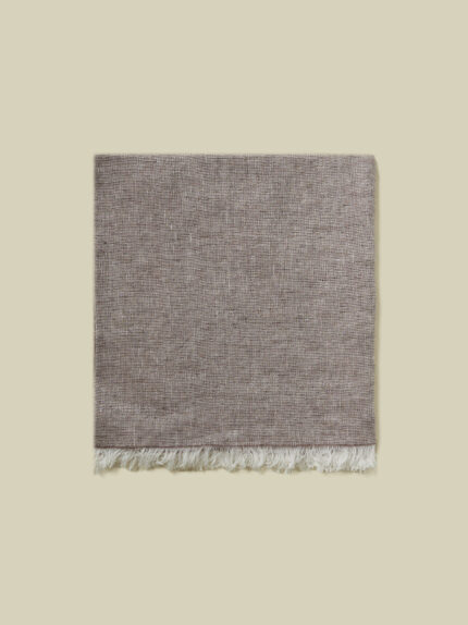 Peserico - Linen and Lurex jacquard cape - Tobacco