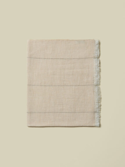 Peserico - Stole in cotton linen melange with Punto Luce - Amber beige