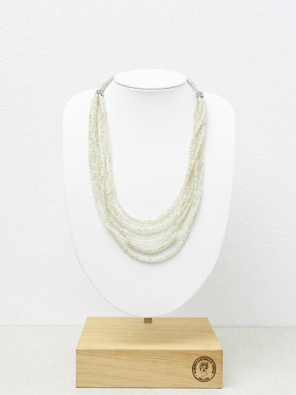 Peserico - Multi-strand micro-crystal necklace - Amber beige