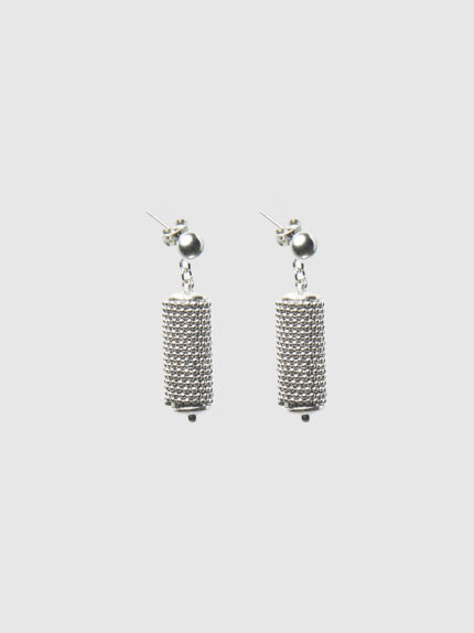 Peserico - Pendant tube earrings - Gray