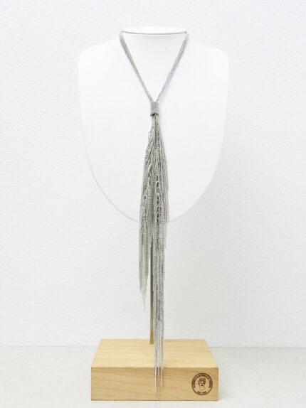 Peserico - Punto Luce sliding knot necklace - Gray