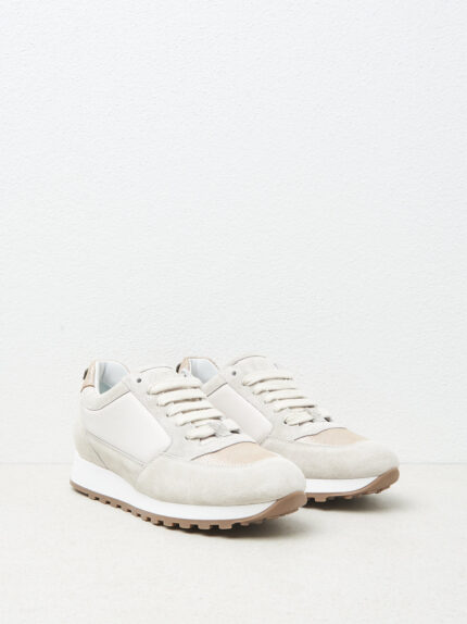 Peserico - Multimaterial sneakers - Quartz sand