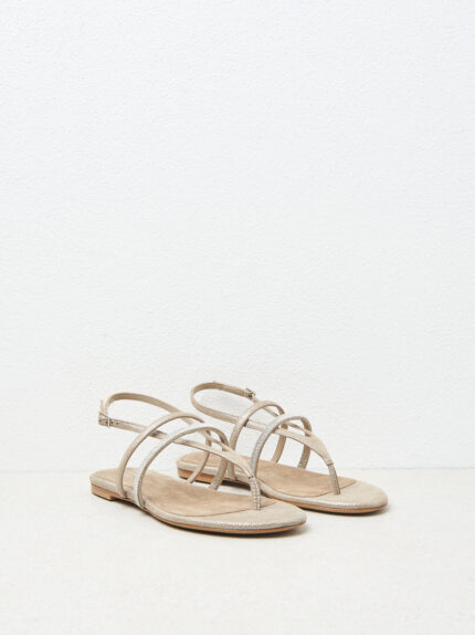 Peserico - Flat leather sandals - Cappucino