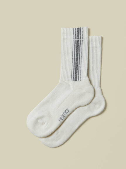 Peserico - Cotton and Lurex sports socks - Lunar gray
